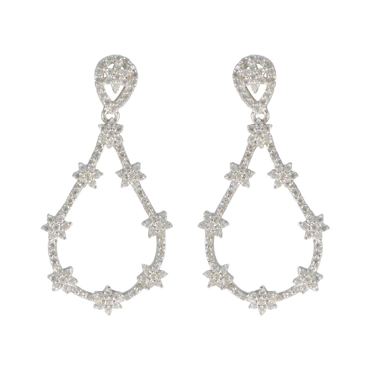 Andrea White Classic multiple Stud Earring Cubic Zirconia White Stud