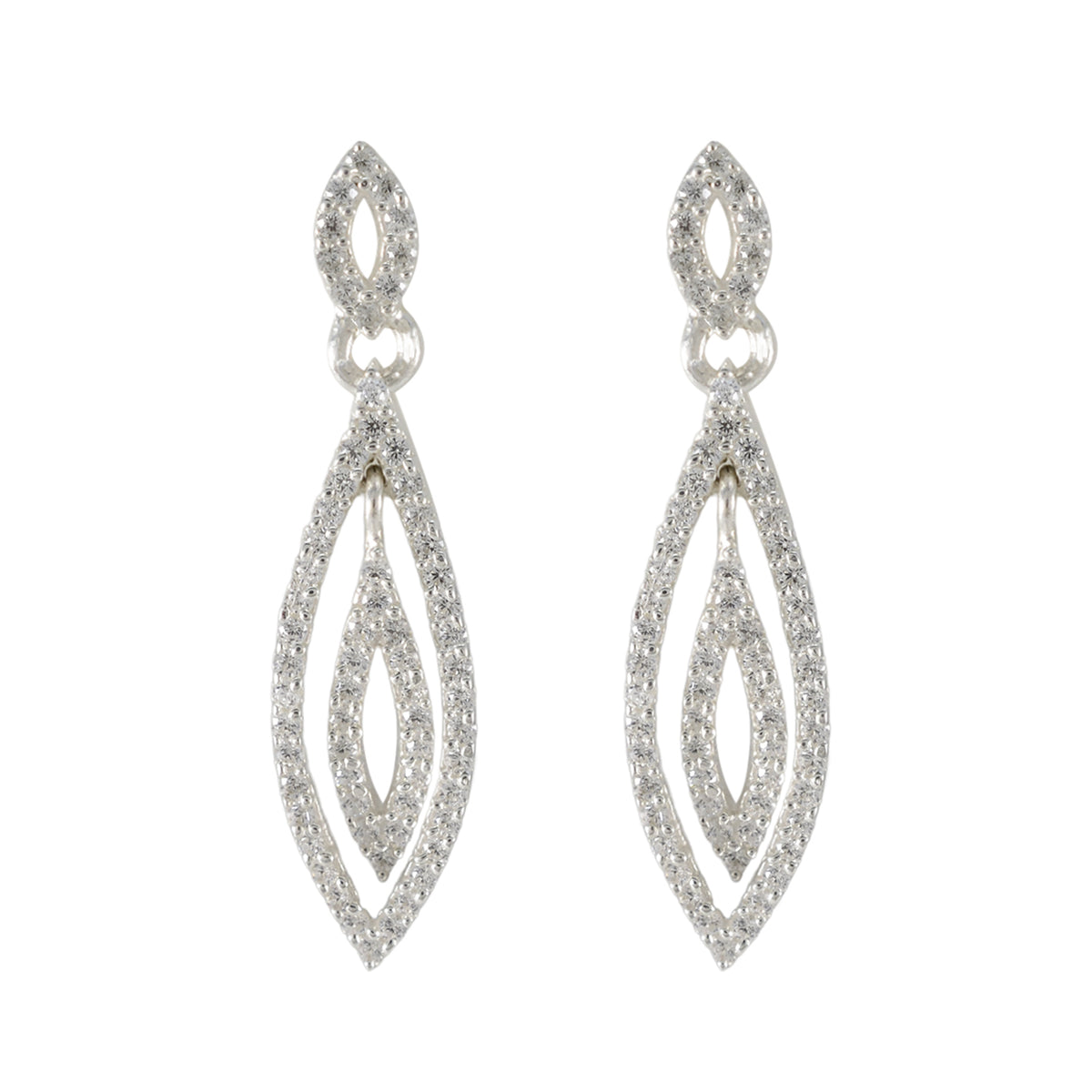 Bruna White Dainty multiple Stud Earring Cubic Zirconia White Stud