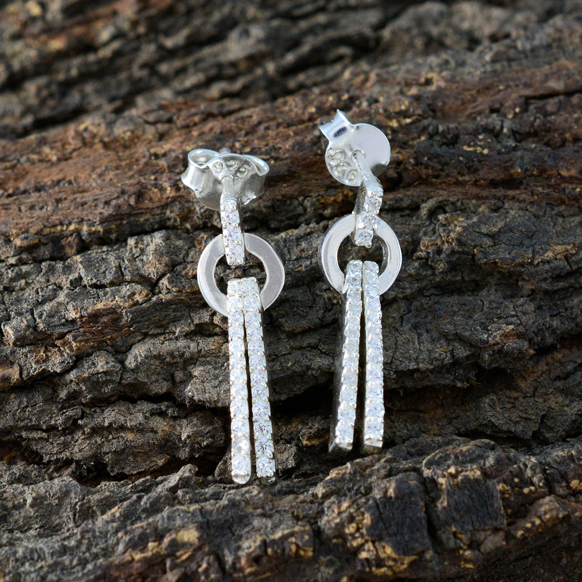 Carla White Delicate multiple Stud Earring