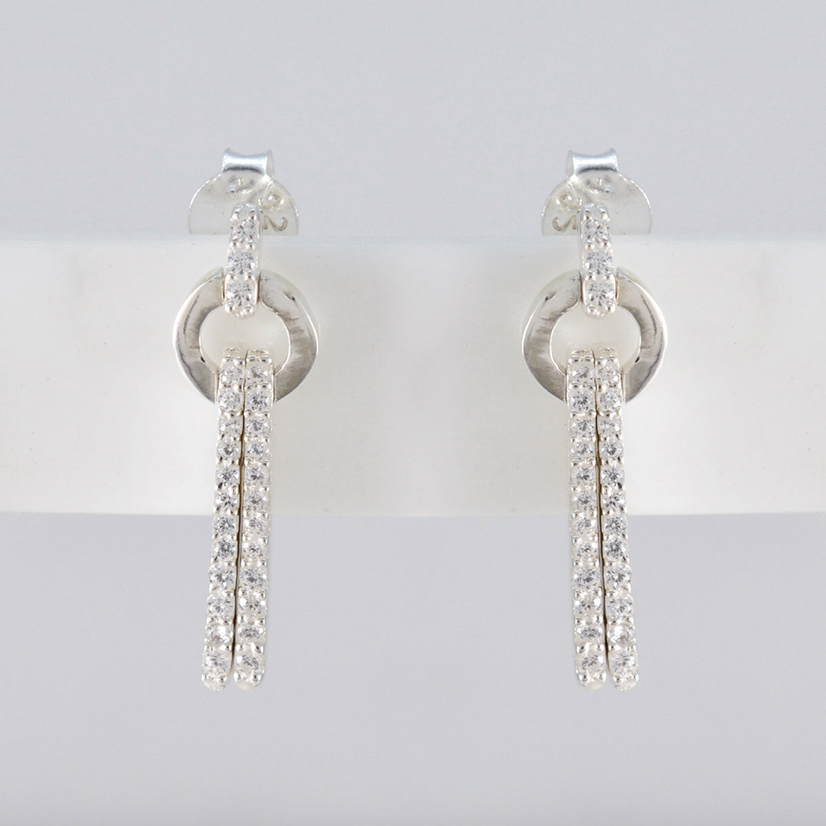 Carla White Delicate multiple Stud Earring