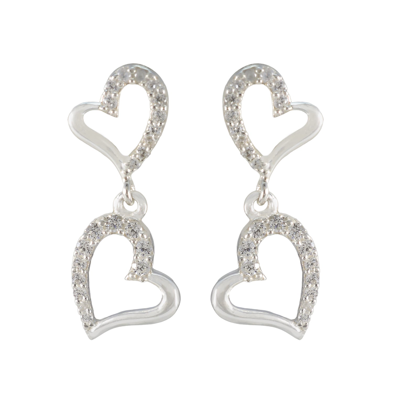 Carolina White Elegant multiple Stud Earring Cubic Zirconia White Stud
