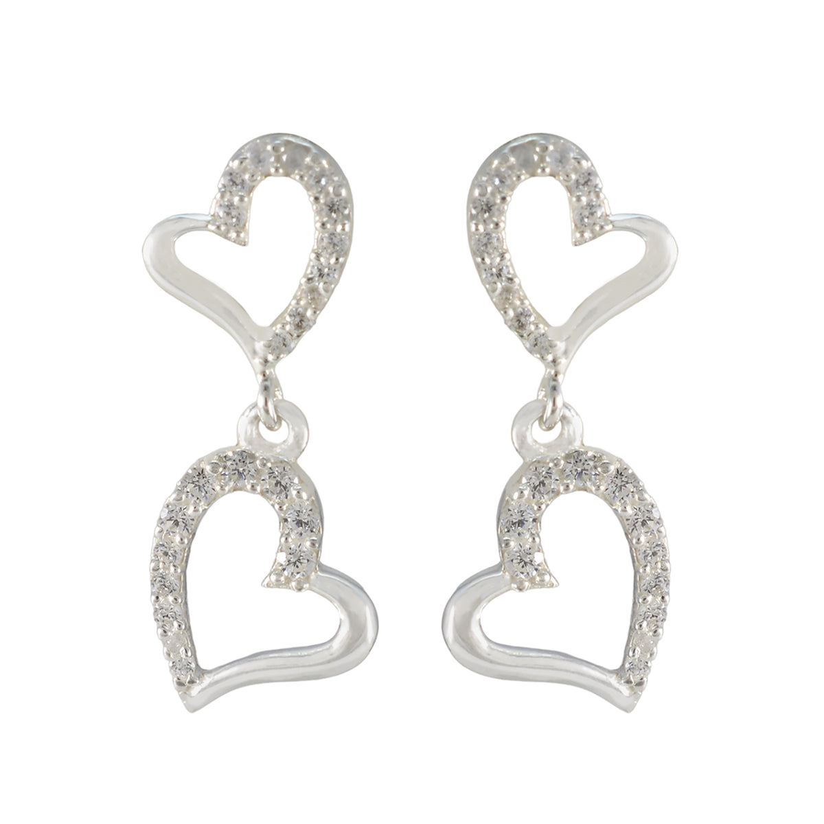 Carolina White Elegant multiple Stud Earring Cubic Zirconia White Stud