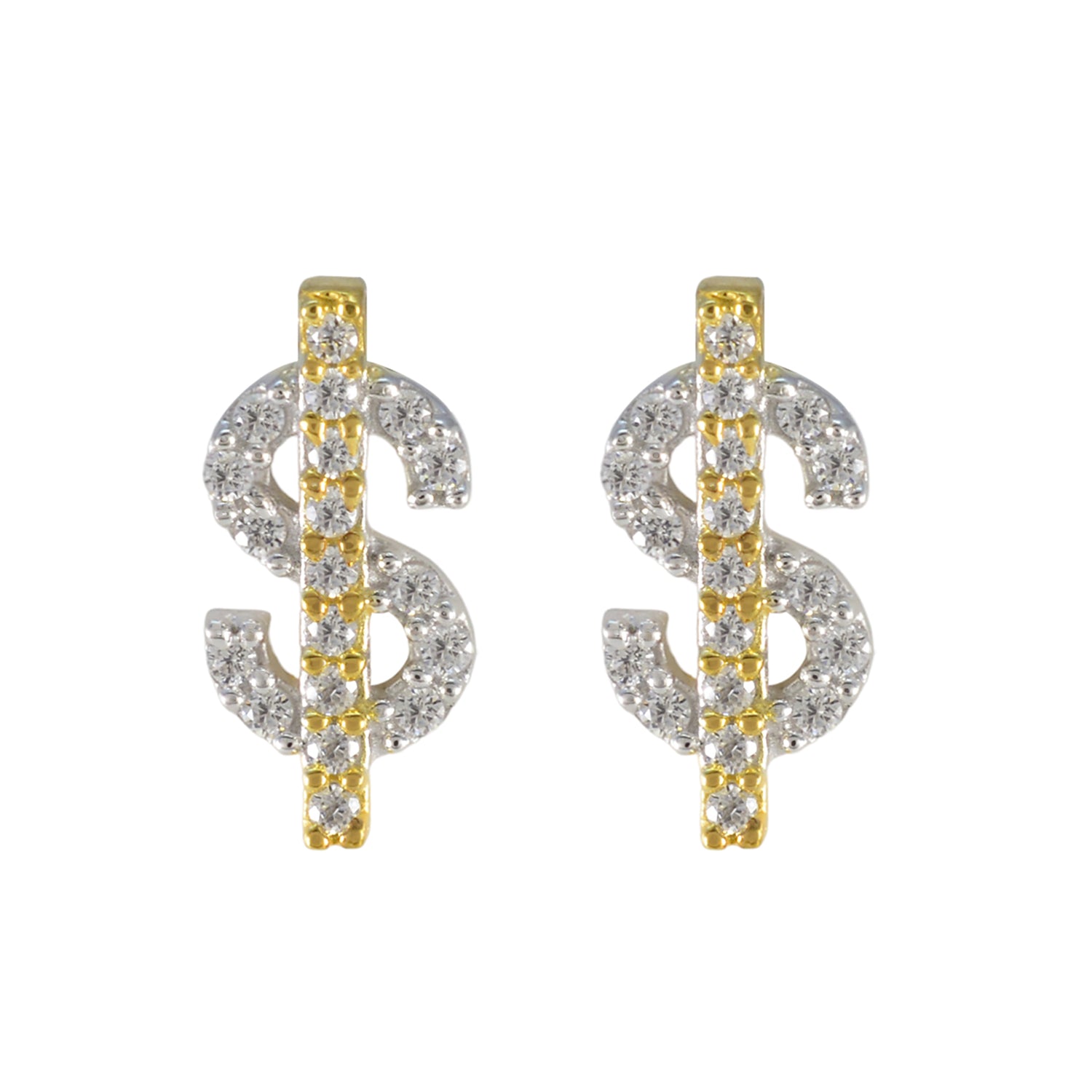María White Elegant multiple Stud Earring Cubic Zirconia White Stud