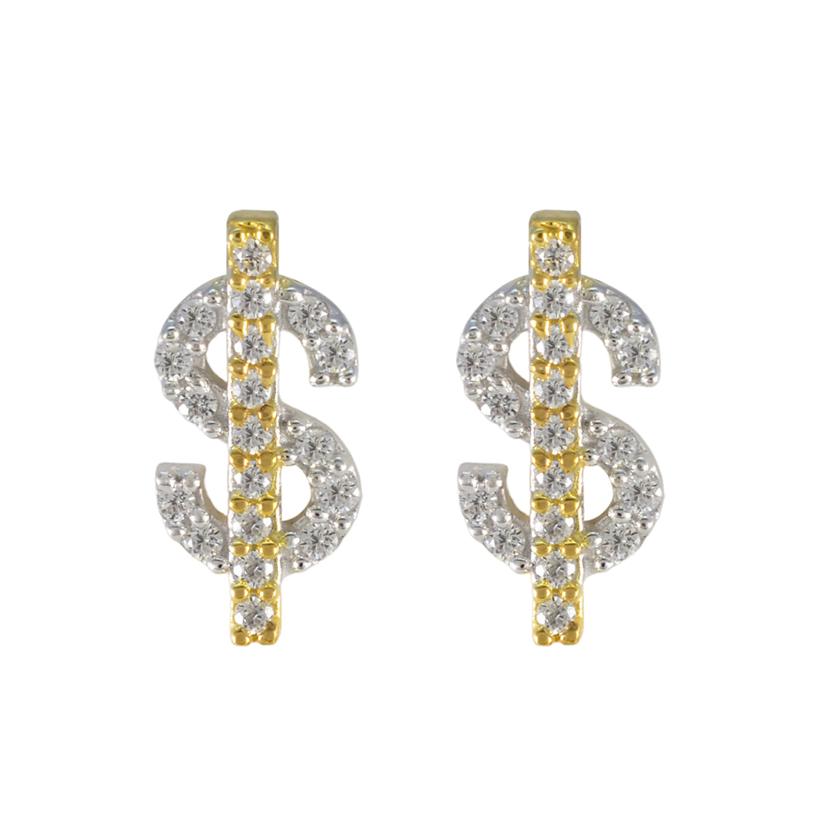 María White Elegant multiple Stud Earring Cubic Zirconia White Stud