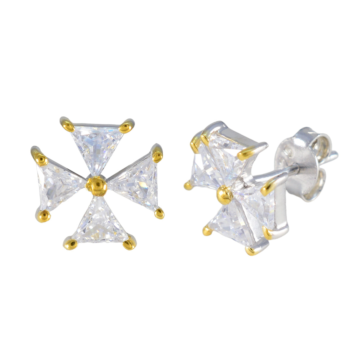 Aurora White Elegant multiple Stud Earring