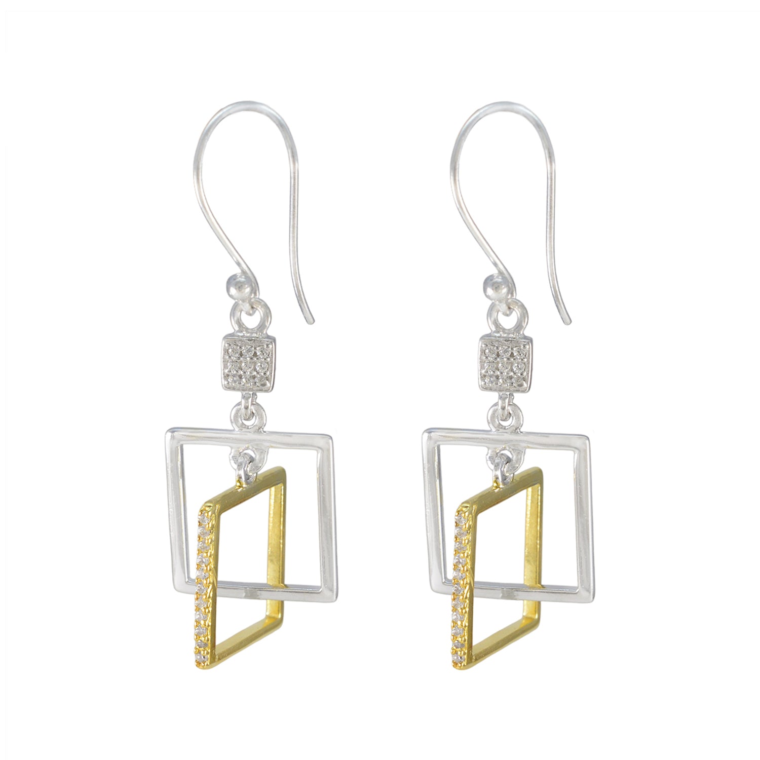 Alejandra White Featherlight multiple Dangle Earring Cubic Zirconia White Dangle
