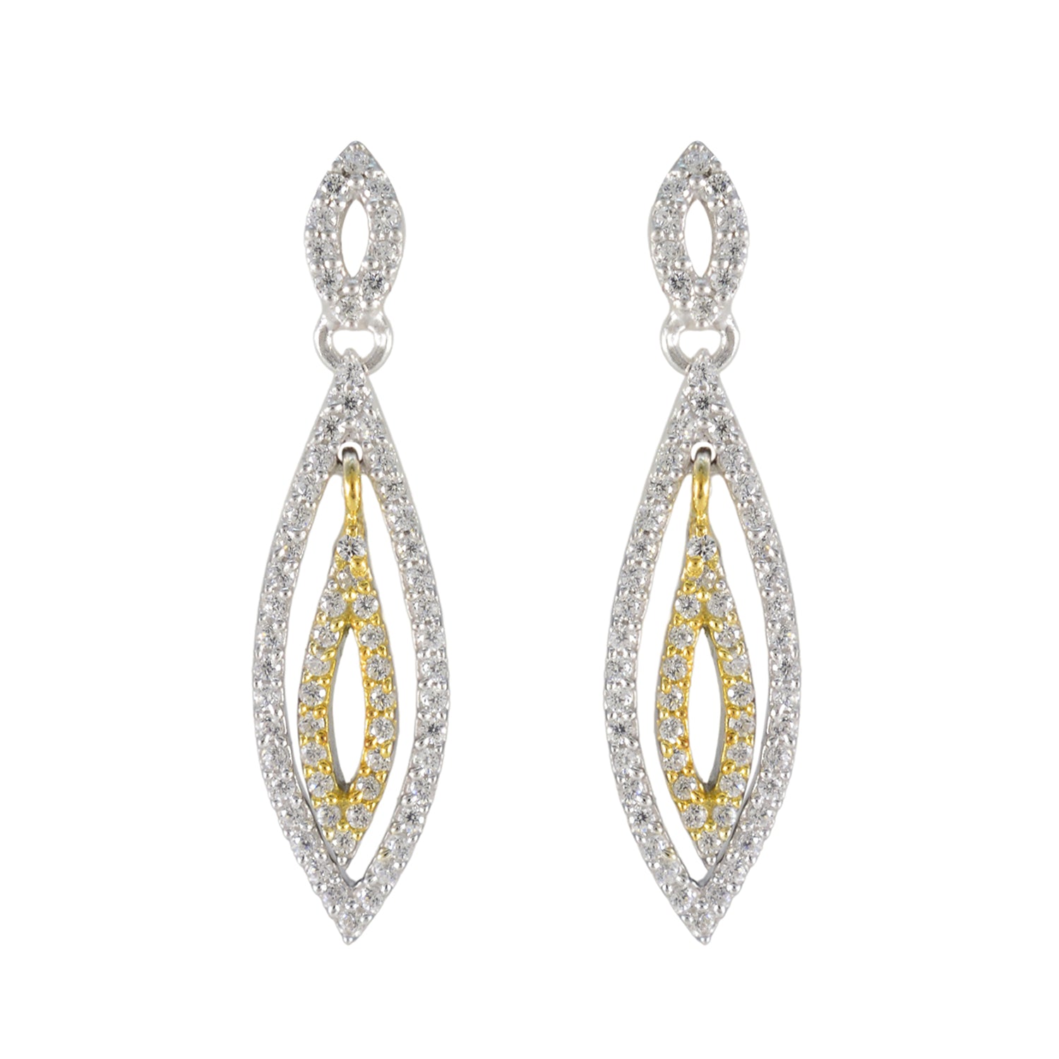 Camila White Dainty multiple Stud Earring Cubic Zirconia White Stud