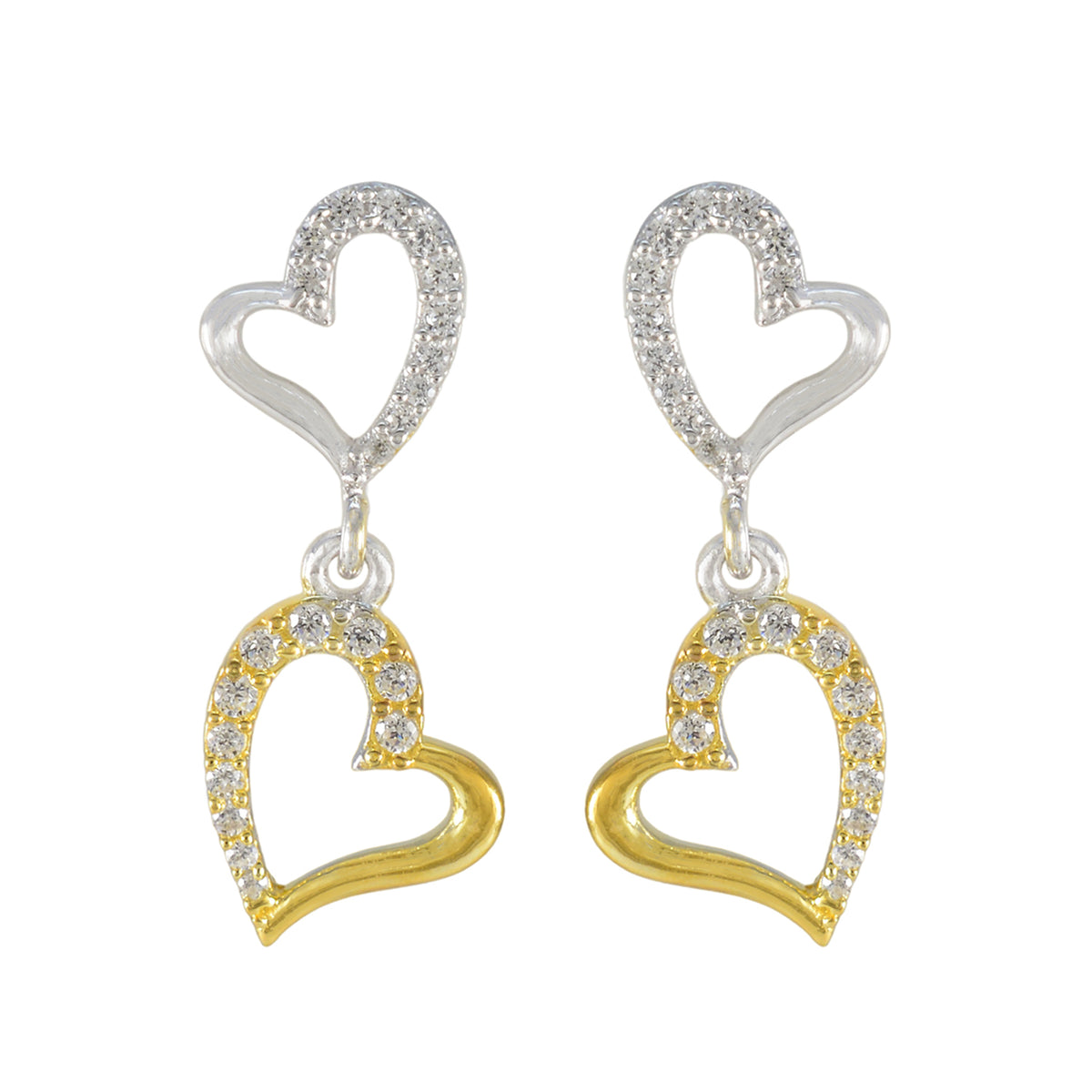 Cecilia White Elegant multiple Stud Earring Cubic Zirconia White Stud