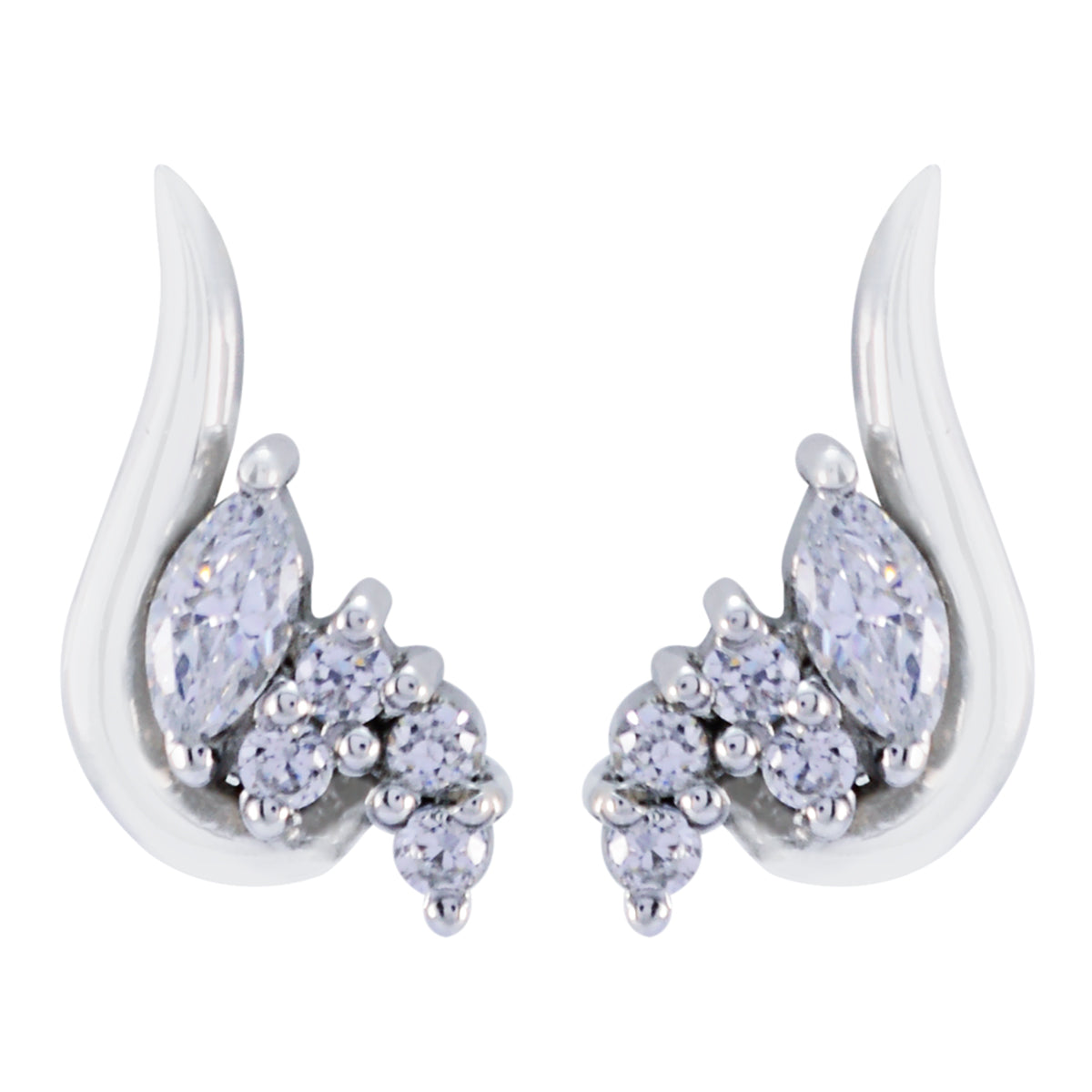 Harper White Elegant multiple Stud Earring Cubic Zirconia White Stud