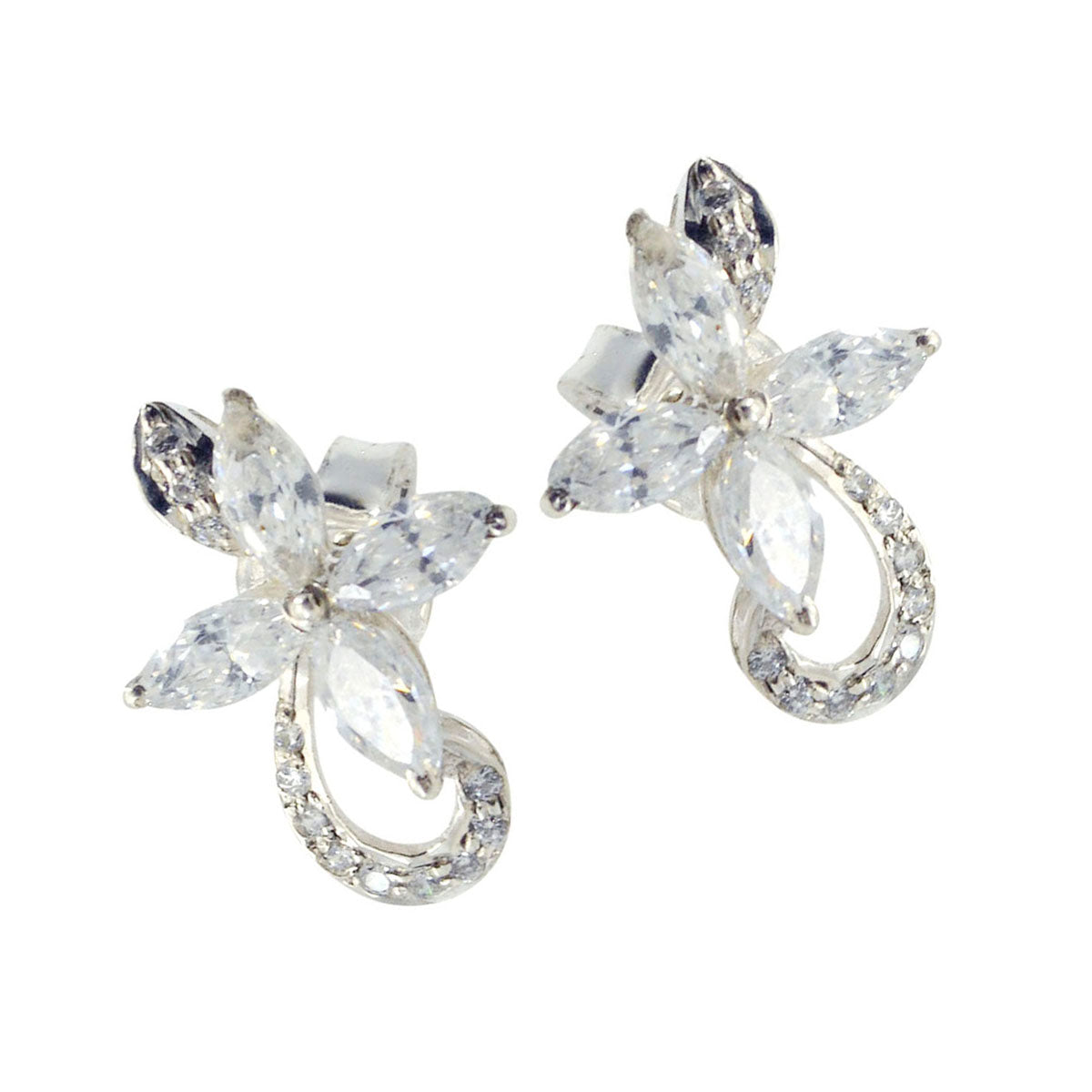 Layla White Dainty multiple Stud Earring