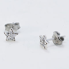 Hazel White Edgy multiple Stud Earring
