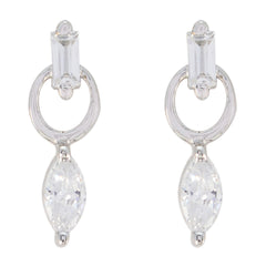 Savannah White Elegant multiple Stud Earring White CZ White Stud