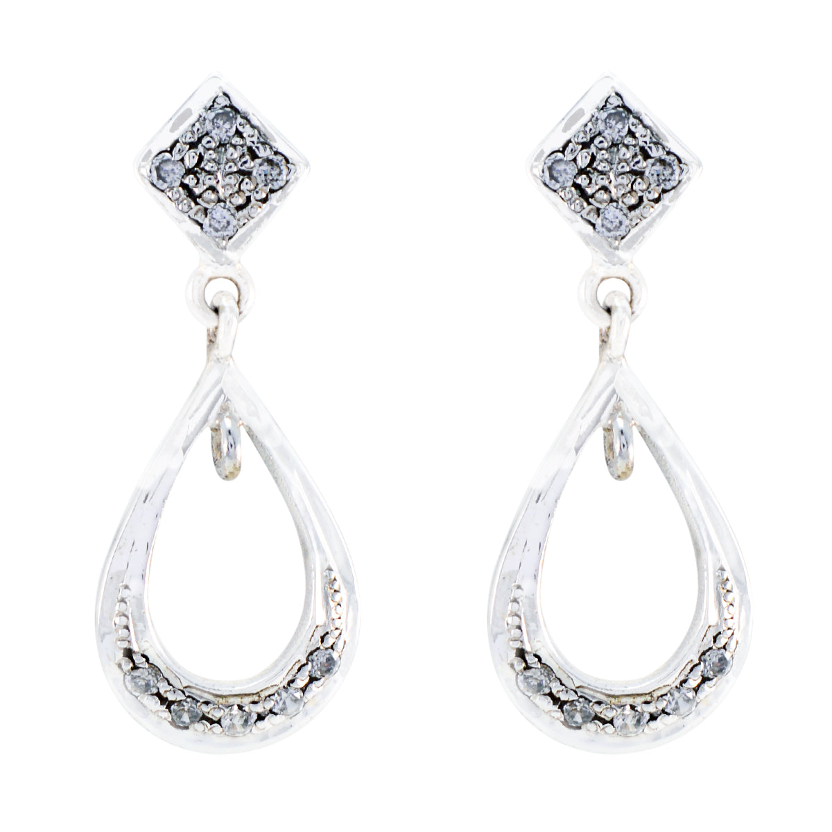 Isla White Delicate multiple Stud Earring Cubic Zirconia White Stud