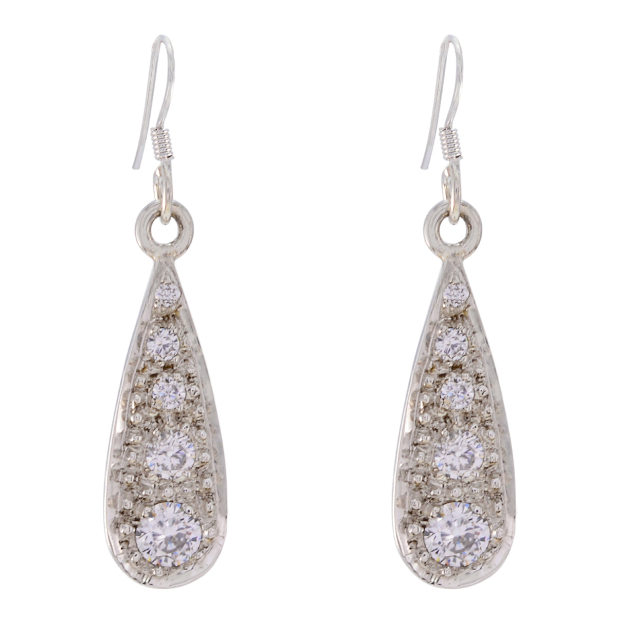Ivy White Dainty multiple Dangle Earring Cubic Zirconia White Dangle