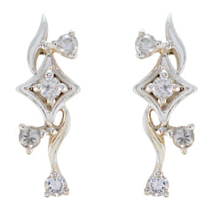 Julia White Dainty multiple Stud Earring Cubic Zirconia White Stud