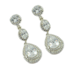 Aisha White Edgy multiple Stud Earring