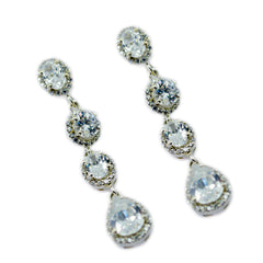 Zara White Edgy multiple Stud Earring