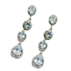 Zara White Edgy multiple Stud Earring