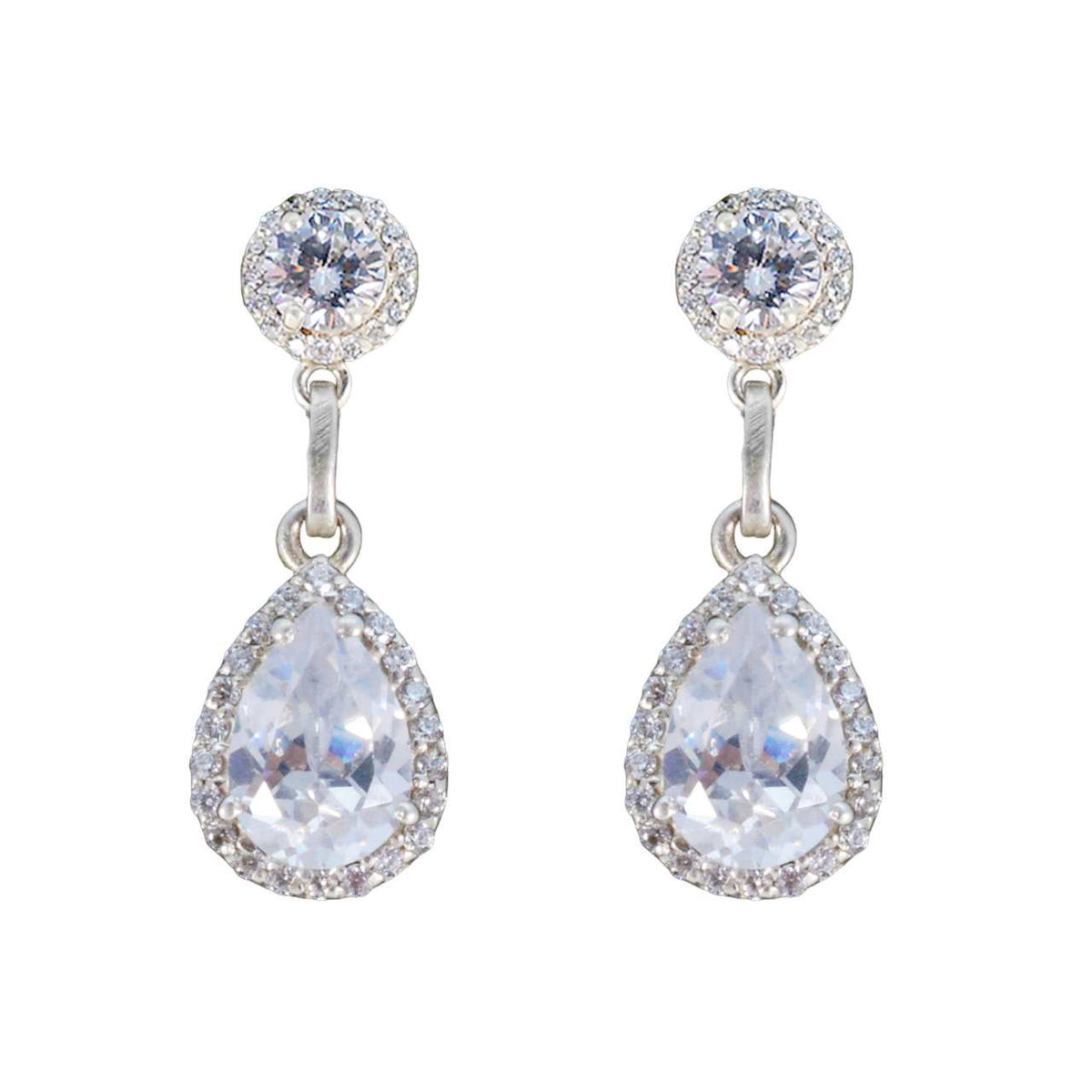 Angel White Edgy multiple Stud Earring White CZ White Stud