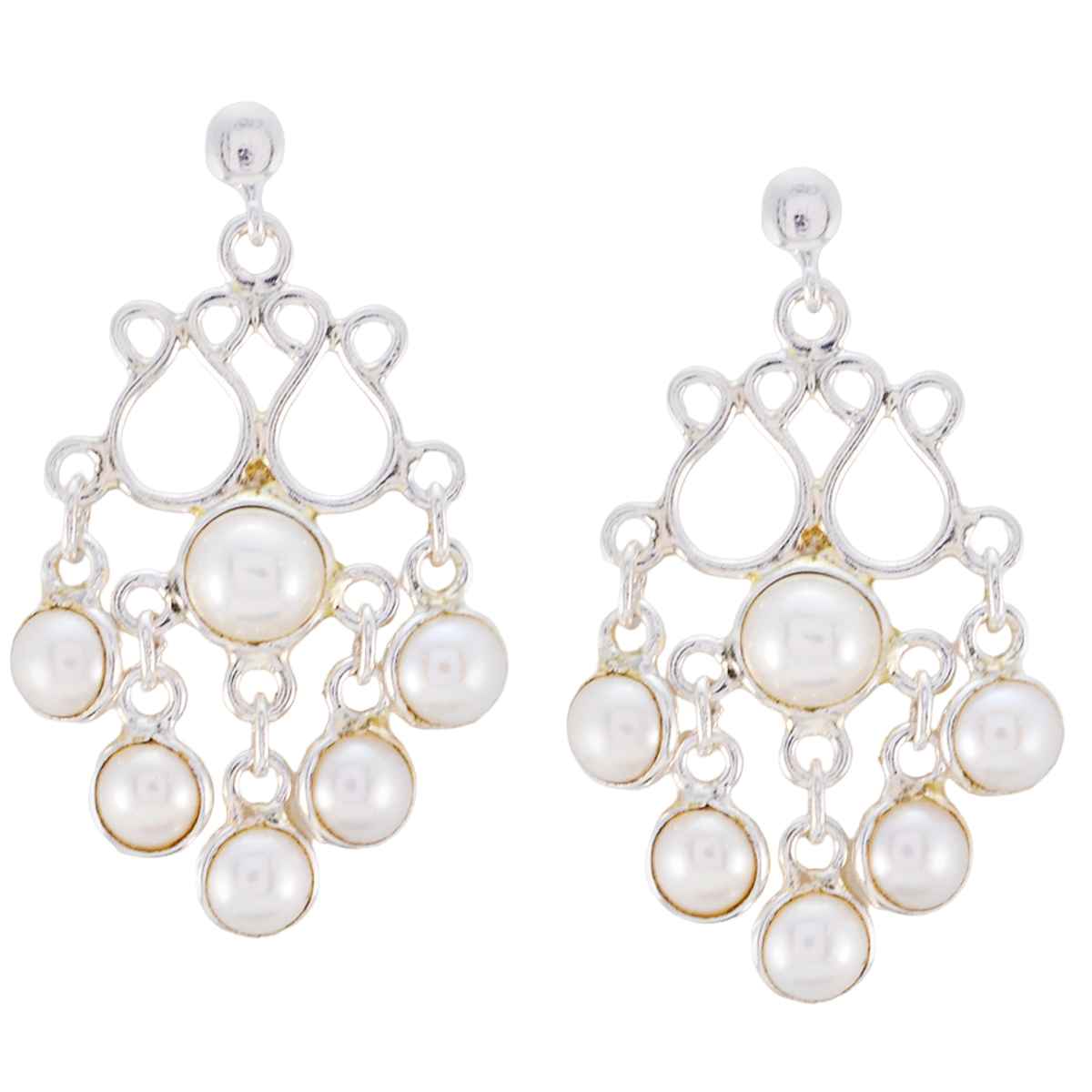 Clara White Classic multiple Dangle Earring Pearl White Dangle