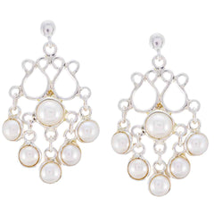 Clara White Classic multiple Dangle Earring Pearl White Dangle