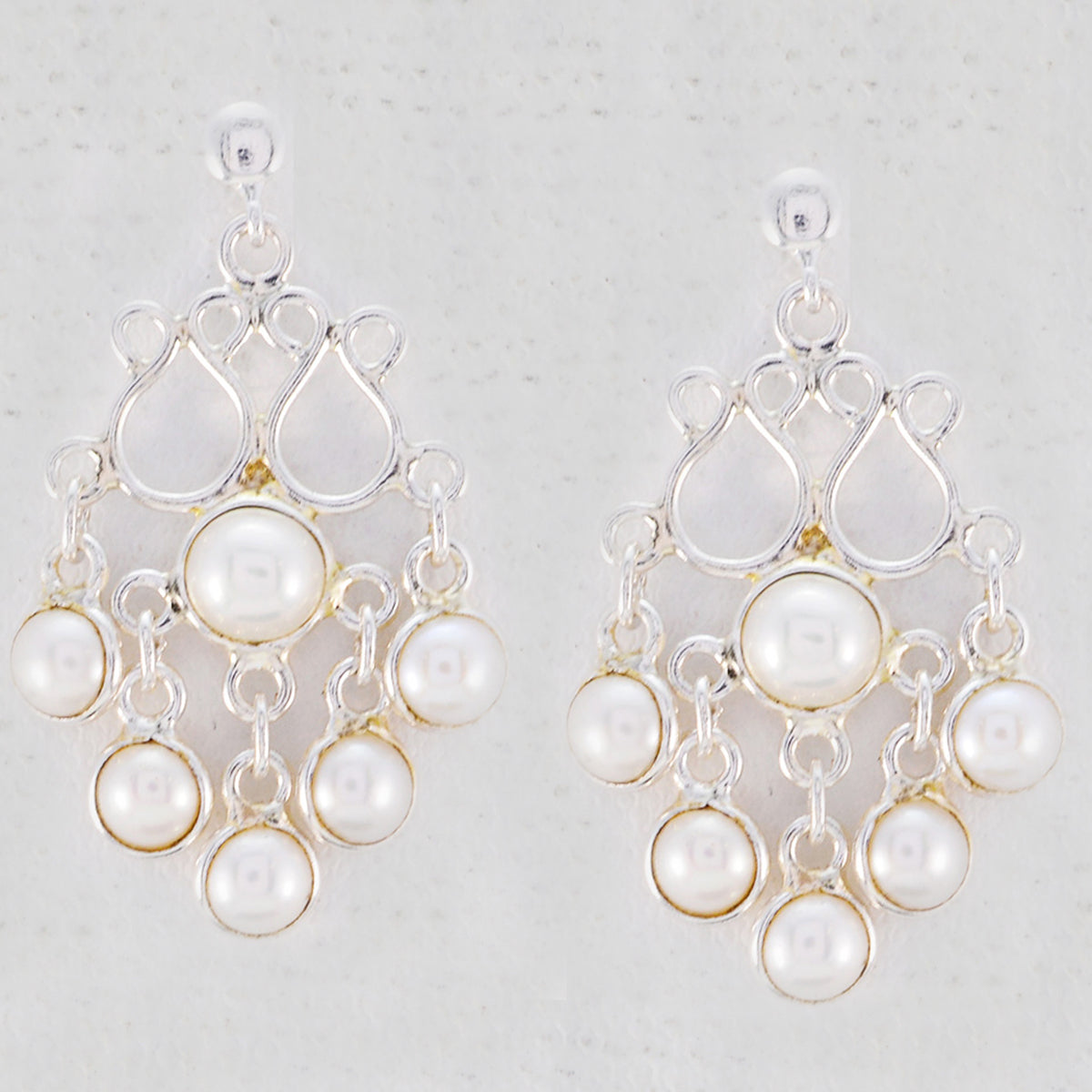Clara White Classic multiple Dangle Earring