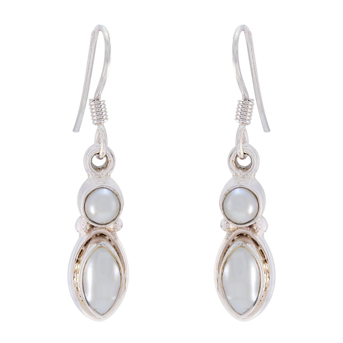 Katarina White Delicate multiple Dangle Earring Pearl White Dangle