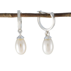 Lucia White Featherlight Solitaire Stud Earring Pearl White Stud
