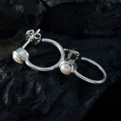 Julia White Delicate Solitaire Stud Earring