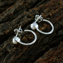 Julia White Delicate Solitaire Stud Earring