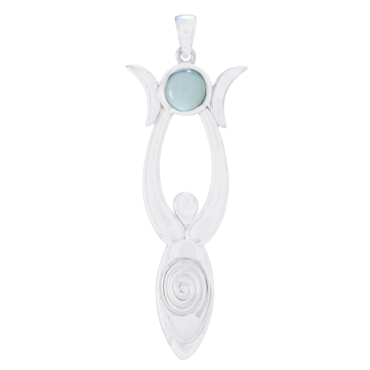 Chloe Aqua Cocktail Whisper-thin Pendant Aqua Chalcedony Aqua Aqua