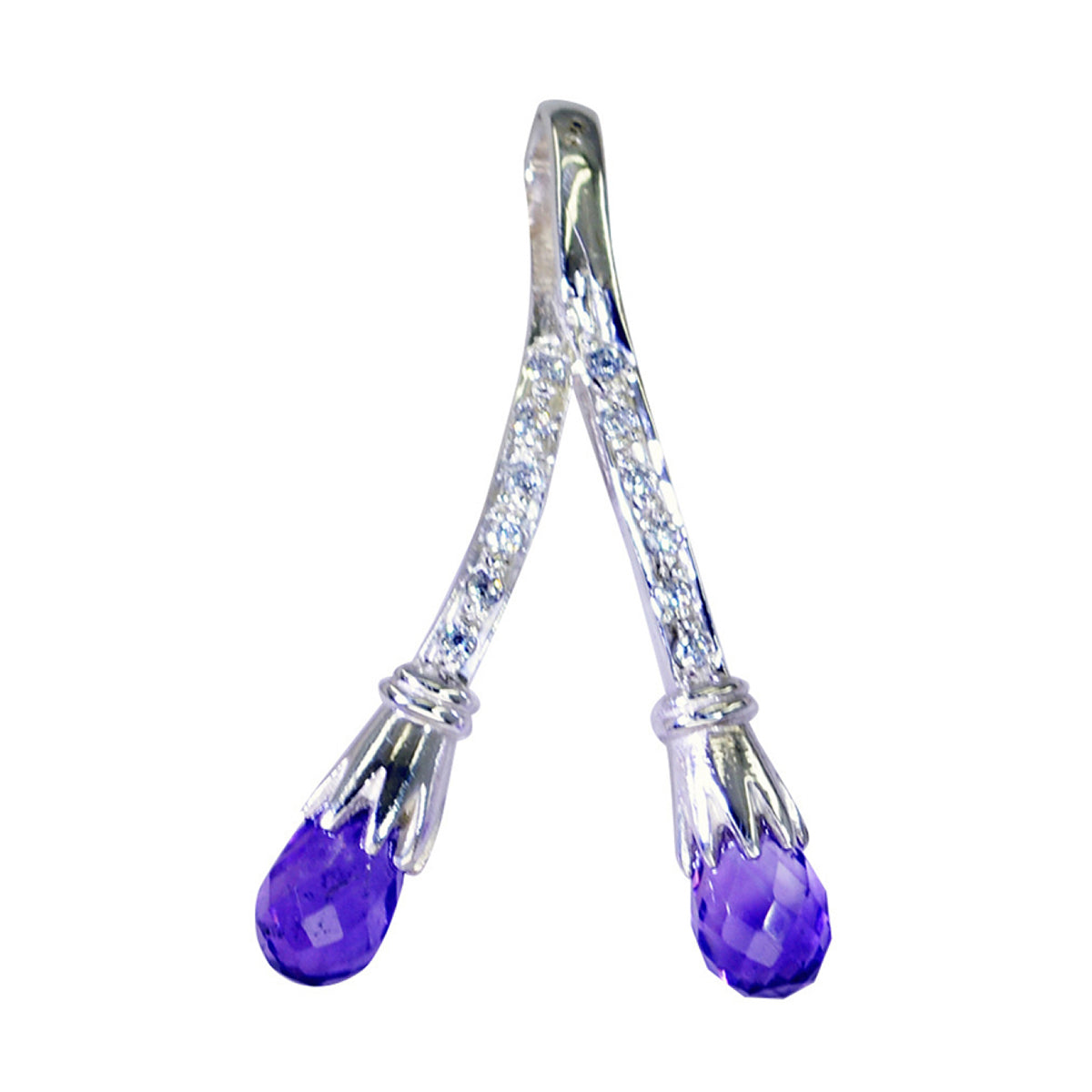Andrea Purple Glamorous Featherlight Pendant Amethyst Purple Purple