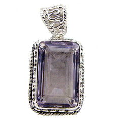 Luna Purple Rope-Wire Statement Pendant Amethyst Purple Purple