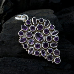 Inès Purple Sophisticated Statement Pendant