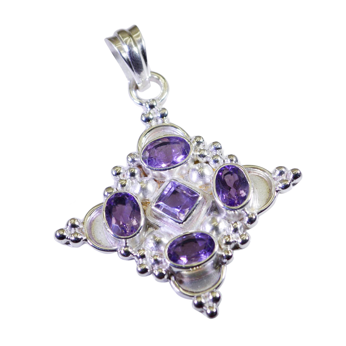 Leah Purple Signet Minimal Pendant