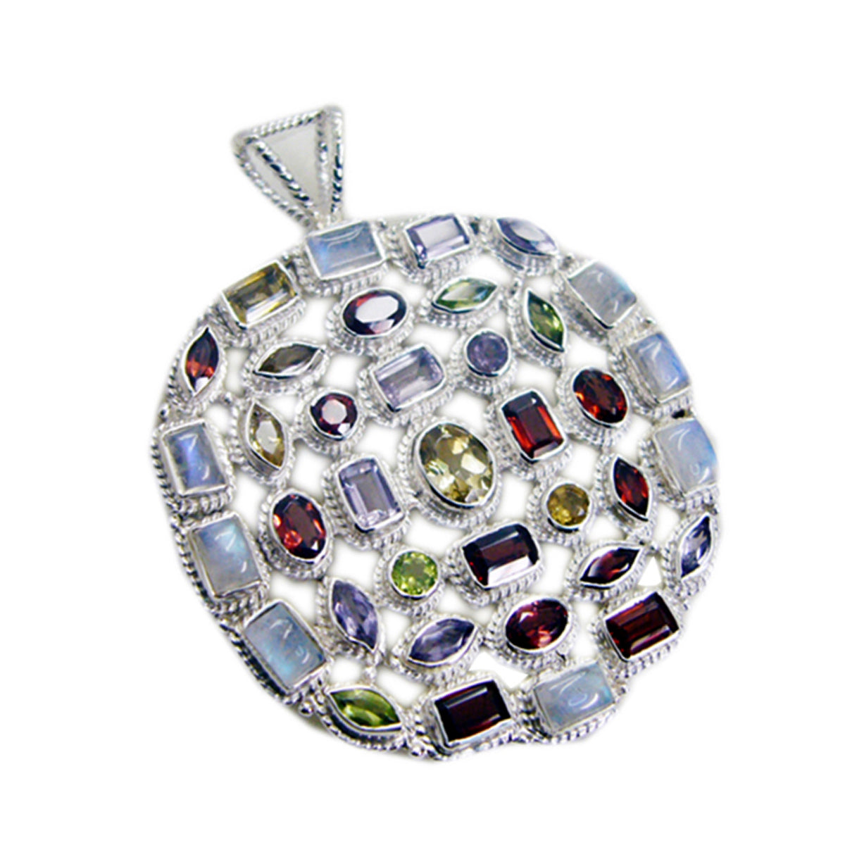 Zoey Purple Artisan Chunky Pendant