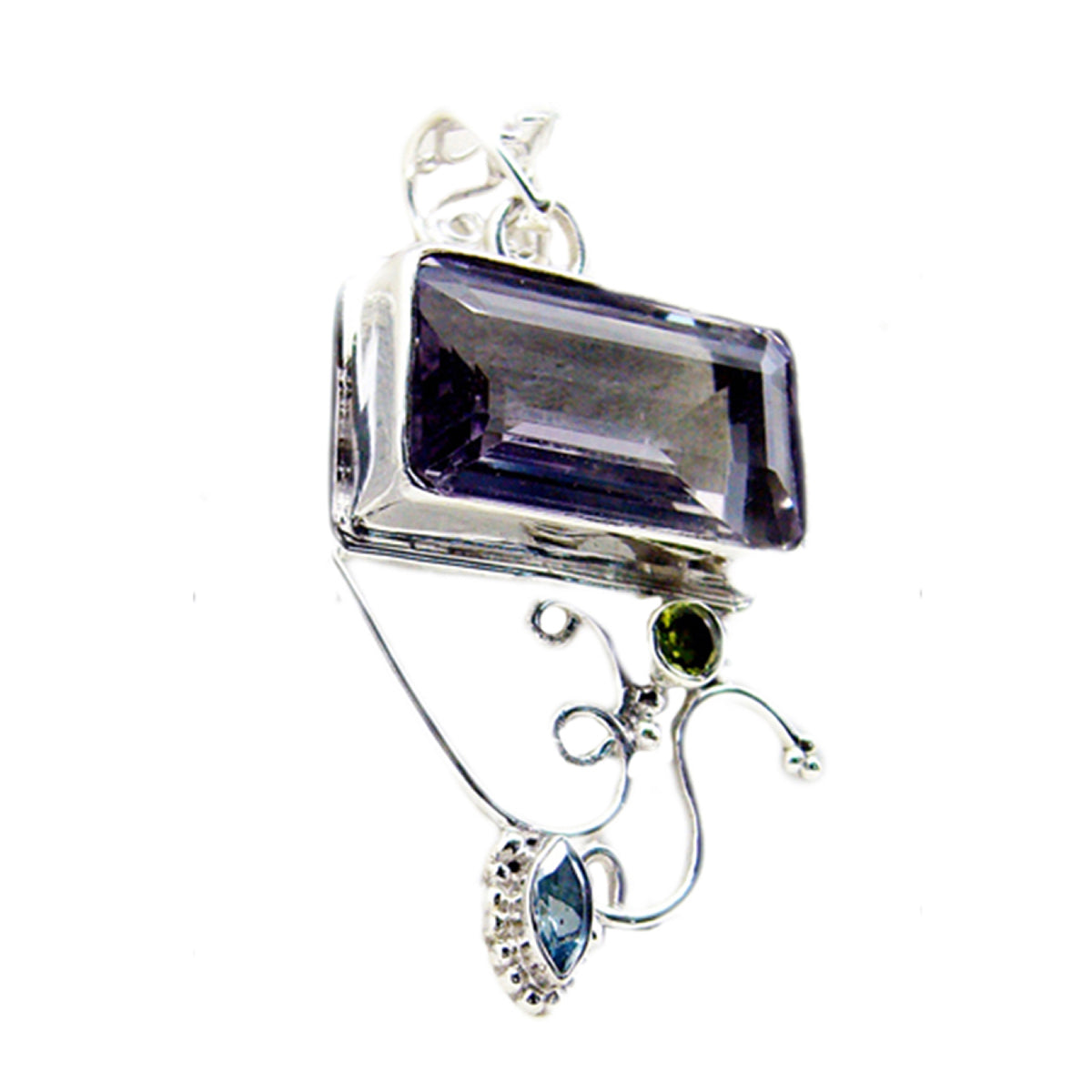 Cecilia Purple Luxurious Edgy Pendant Amethyst Purple Purple