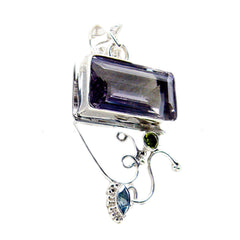 Cecilia Purple Luxurious Edgy Pendant Amethyst Purple Purple