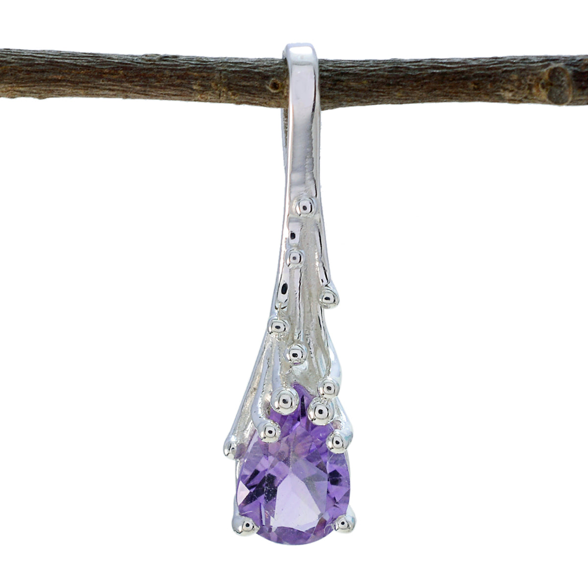 Alejandra Purple Romantic Delicate Pendant Amethyst Purple Purple