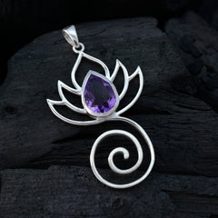Cecilia Purple Rope-Wire Dainty Pendant