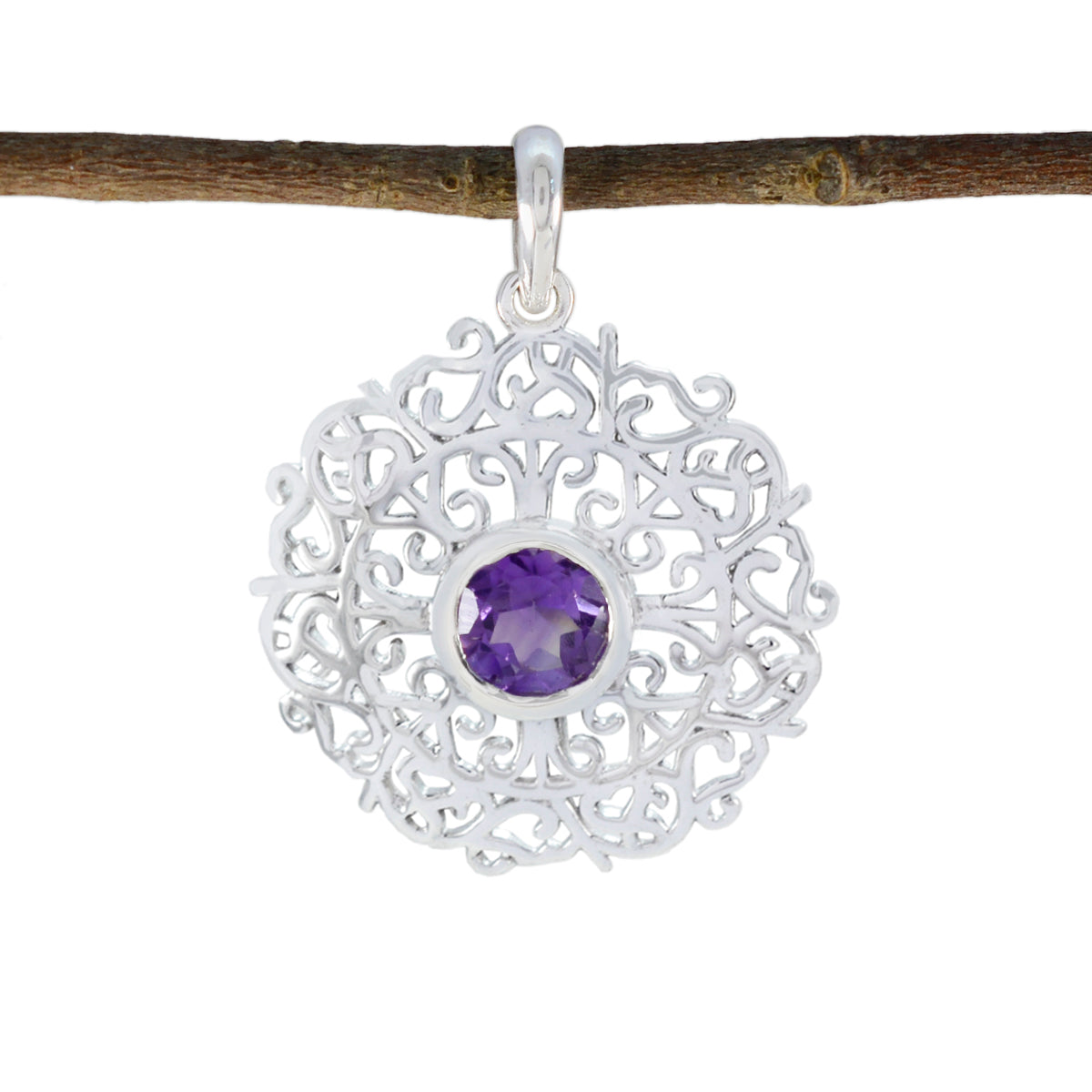 Natalia Purple antique Dainty Pendant Amethyst Purple Purple
