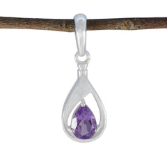 Eliza Purple Contemporary Dainty Pendant Amethyst Purple Purple
