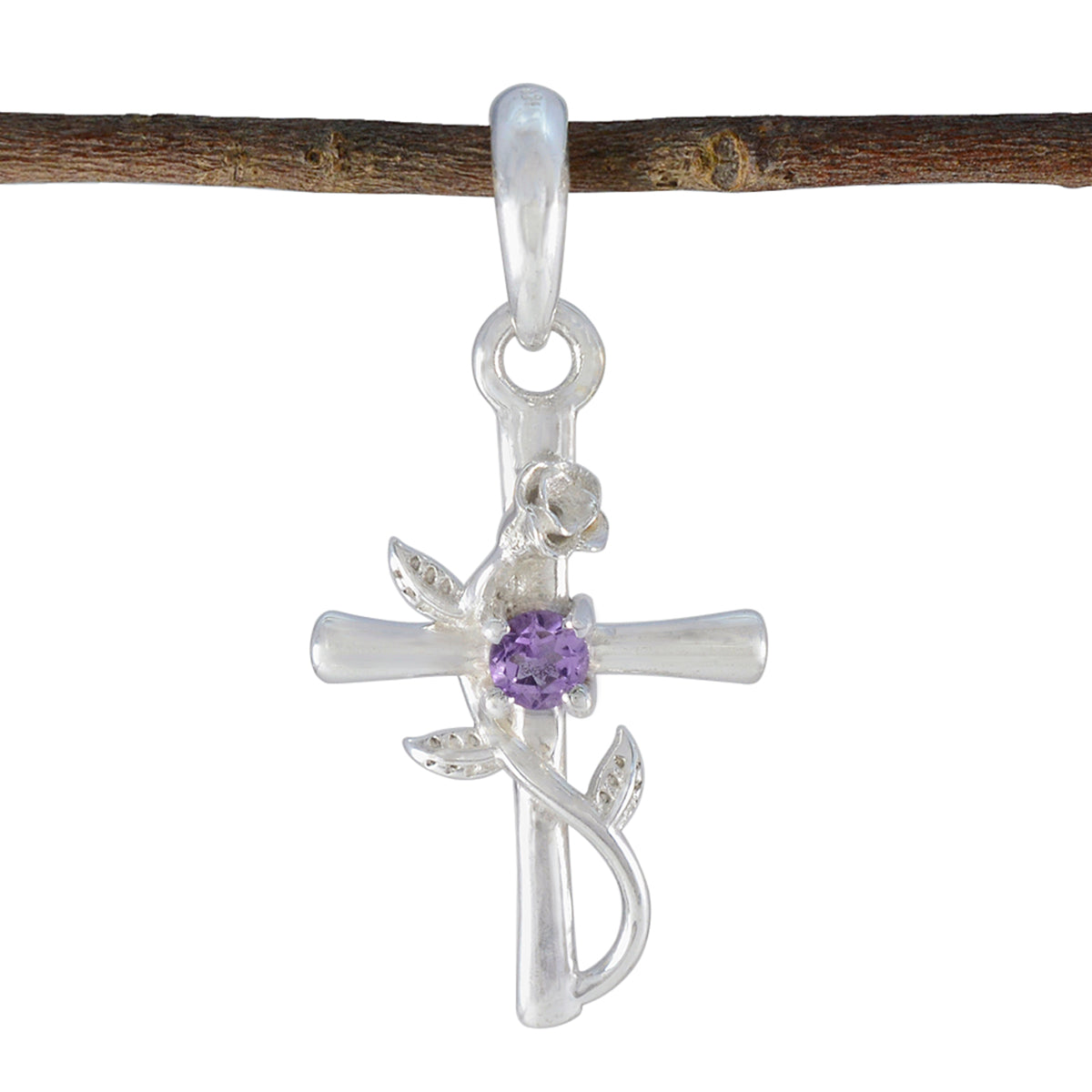 Ellie Purple Trendy Dainty Pendant Amethyst Purple Purple