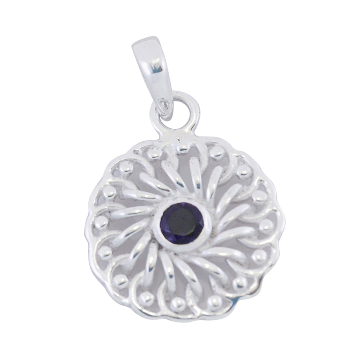 Giulia Purple Filigree Tiny Pendant Amethyst Purple Purple