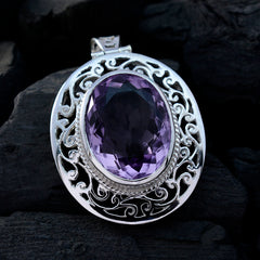 Nova Purple Geometric Chunky Pendant