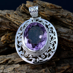 Nova Purple Geometric Chunky Pendant