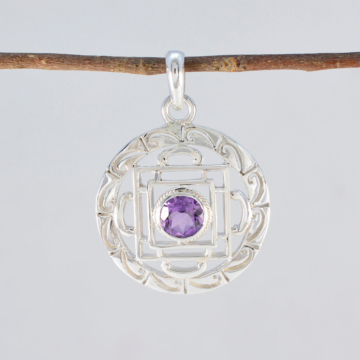 Isadora Purple Geometric Essential Pendant