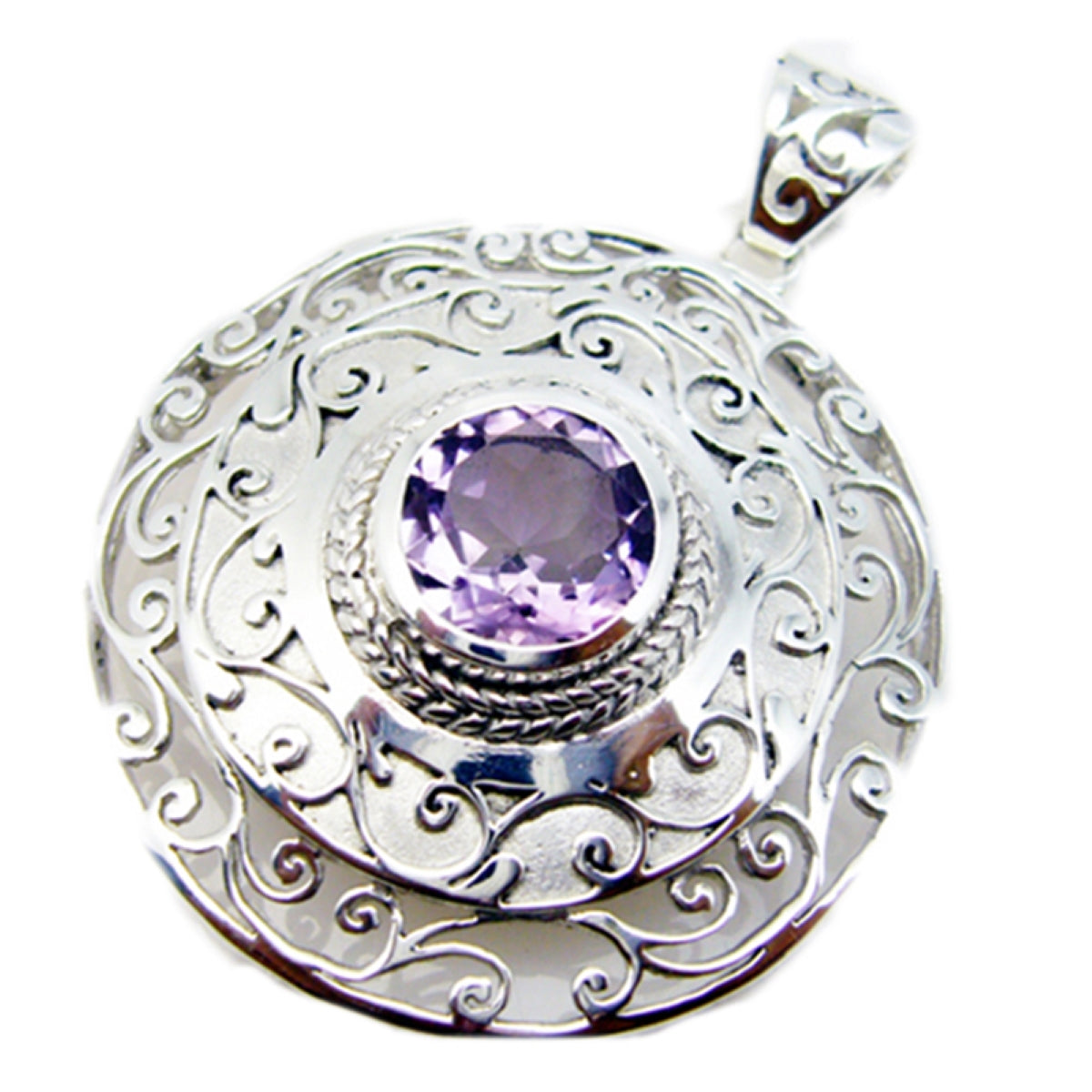 Audrey Purple Vintage Chunky Pendant