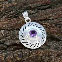 Ava Purple Art-Deco Tiny Pendant