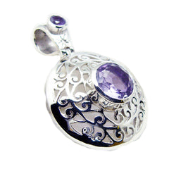 Bella Purple Geometric Statement Pendant